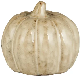 IB Laursen Decoratiune din gresie dovleac PUMPKIN STANDING Ø10 cm crem