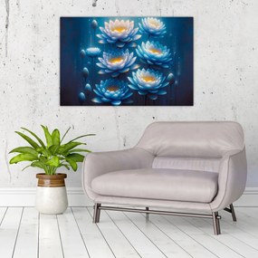 Tablou - Nuferi sub apă (90x60 cm)