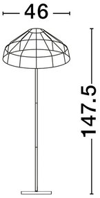 Lampa de podea boho style design natural Caro