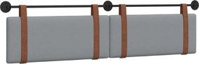 vidaXL Cap de pat suspendat Gri deschis 210 x 55 x 5 cm PU antic