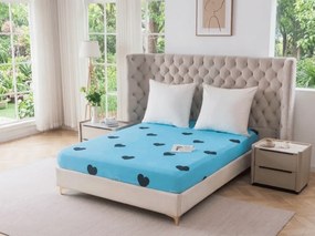 Cearsaf din microfibra CORAZON albastru 180x200 cm