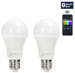 SET 2x bec LED dimabil Aigostar MESH Smart A60 E27/12W/230V 2700-6500K