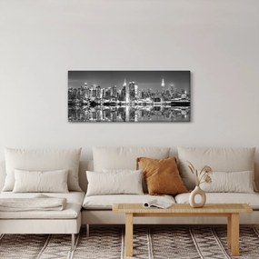 Tablou - New York, alb-negru (120x50 cm)