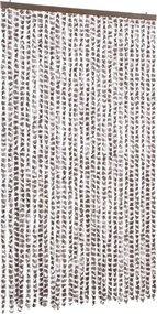 vidaXL Perdea pentru insecte, gri taupe și alb, 118x220 cm, chenille