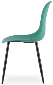 Scaun OSAKA verde cu picioare negre