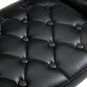 HOMCOM Scaun de Bar cu Spătar și Brațe, Scaun Modern de Bucătărie Rotativ cu Înălțime Reglabilă, 61x50x94-114 cm, Negru | Aosom Romania