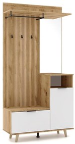 Set pentru hol SVEN cu oglindă, maro/alb