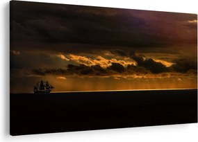 Tablou unei vele în apus de soare (90x60 cm)