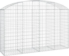 vidaXL Coș gabion arcuit 200x50x120/140 cm fier galvanizat