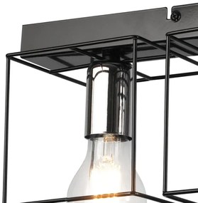 Plafonieră MIKA 4xE27/60W/230V 61 cm negru/crom