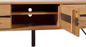 Comoda TV design industrial LIVING EDGE 160cm, stejar salbatic