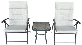 Set de grădină 1+2, gri/gri închis, MUSON
