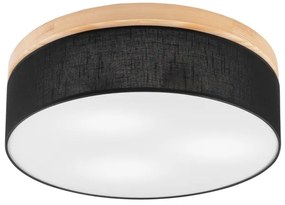 Plafonieră BELLADONNA 3xE27/15W/230V d. 50 cm negru/pin Brilagi