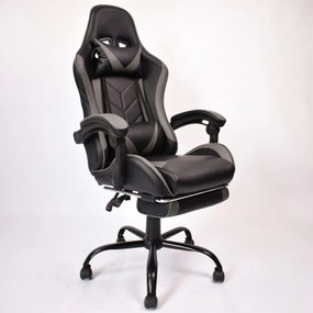 RESIGILAT- Scaun gaming, funcție recliner, suport picioare, SIG LD002, Negru/Gri