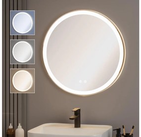 Brilagi-LED Oglindă încălzită, dimmabilă, cu iluminare LED, profil aluminiu PRO, 18W/230V, Ø 60 cm, IP44, crom lucios