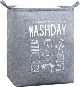 Cos pentru rufe cu snur WASHDAY 50x40x50 cm