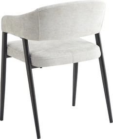 Fotoliu de sufragerie design, gri deschis/negru, NIZAR TYP 2