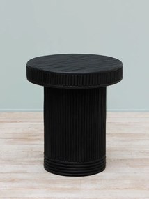 Masuta laterala, din rattan, black Barbade