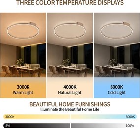 Brilagi - Corp de iluminat LED dimabil PORTOFINO LED/60W/230V Ø 80 cm bej + telecomandă