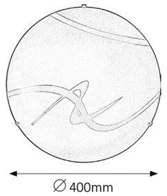 Rabalux 1819 - Plafoniera SOLEY 2xE27/60W/230V