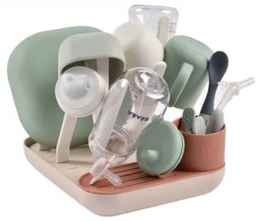 Suport pentru uscarea biberoanelor Beaba bej/portocaliu