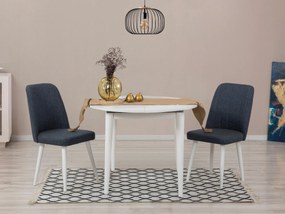 Set mobilier sufragerie Nidupo 6 (alb + marin + albastru) (pentru 2 persoane). 1093767