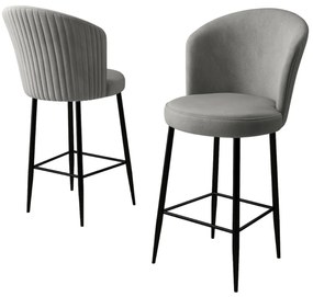 Set de scaune de bar Fora Grey, 6 buc.