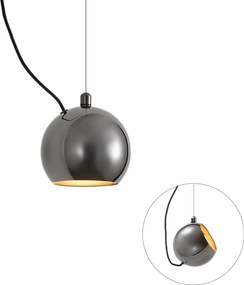 Lampă suspendată de design crom închis pentru sistem de șină monofazat - Slimline Sara
