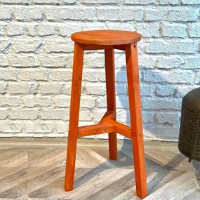 Scaun bar, Vinita,din lemn culoare cires, 70 cm