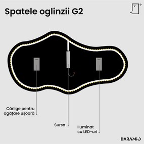 Oglindă atipică cu iluminare LED G2