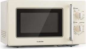 Klarstein Caroline, cuptor cu microunde 20l 700/1000 W Ø 25.5 cm QuickSelect retro crem