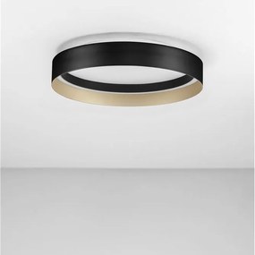 Plafoniera circulara aluminiu negru/auriu LED CCT LUMIA 45cm