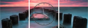 Tablou - Pietre în mare (cu ceas) (90x30 cm)
