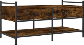 vidaXL Măsuță de cafea, stejar fumuriu, 99x50x50 cm, lemn prelucrat