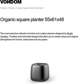 Ghiveci plante design decorativ exterior/interior Organic SQUARE 55x61x48cm