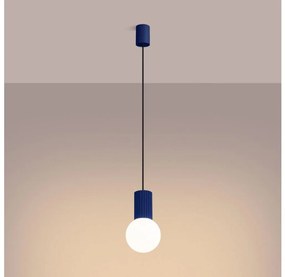Lustră pe cablu Sollux SL.1739 HALO 1xG9/8W/230V d. 12 cm albastru