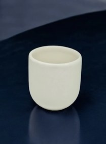 Pahar Cafea NOVUM White Jasmine 250 ml (Alb Iasomie, Lapte, Vanilie, Lucios) Gresie Ceramica Glazurata Manual