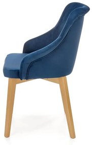 Scaun Toledo 2 velvet bleumarin/stejar miere Monolith 77