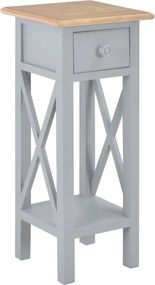 vidaXL Masă laterală, gri, 27 x 27 x 65,5 cm, lemn