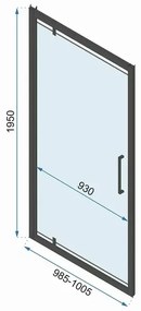 Cabina de dus patrata cu usi batante Rea Rapid Swing 90x90 cm