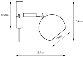 Markslöjd 108985 - Aplică spot de perete POP 1xGU10/7W/230V, verde