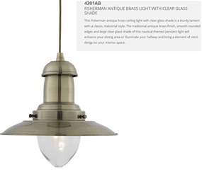 Lustra / Pendul stil industrial Fisherman alama antic 4301AB SRT