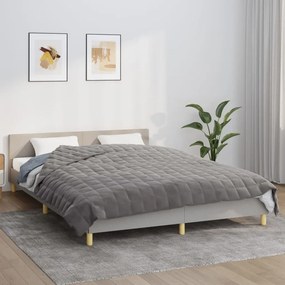 vidaXL Pătură grea, gri, 200x220 cm, 9 kg, material textil