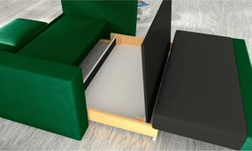 Canapea extensibila 2 locuri WAVE, verde inchis