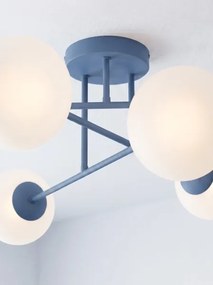 Lustră aplicată ROMA 6xE14/10W/230V albastră