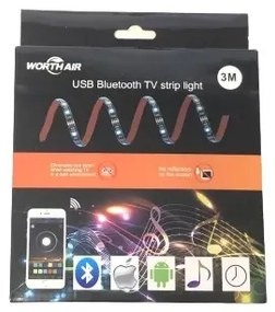 Banda LED RGB in spatele televizorului cu control prin telefon - 3 m