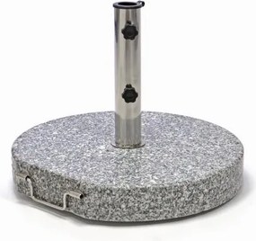 Suport parasolar (rotund) - granit / oțel inoxidabil, 40 kg