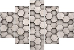 Tablou - Hexagoane design beton (150x105 cm)