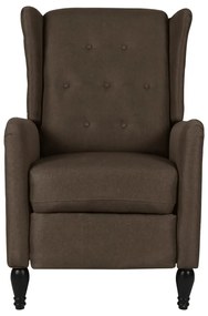 329335 vidaXL Fotoliu de masaj rabatabil, maro închis, material textil