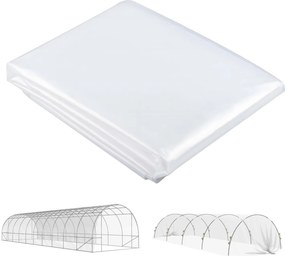 Outsunny Acoperiș pentru Seră 6x10m din PP Anti UV și Impermeabil Transparent | Aosom Romania
